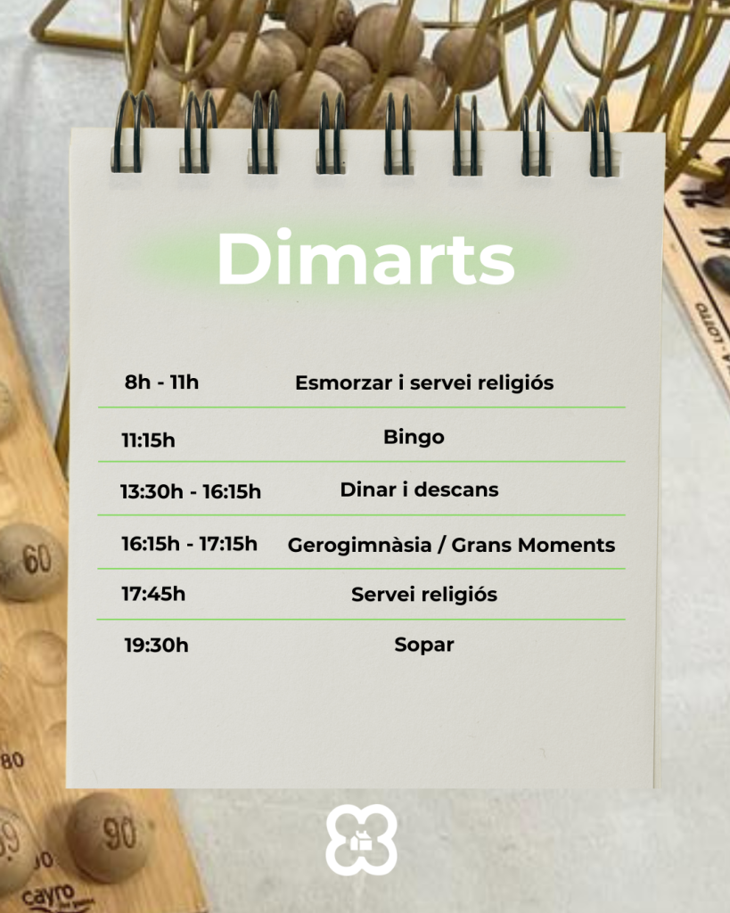 Calendari d’activitats de les unitats de convivència
